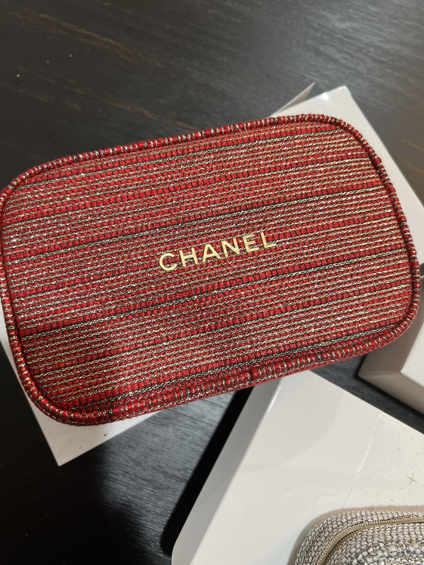 Chanel Mesh Makeup Bag by Dana Boulos