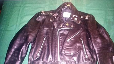 Leather motorcycle jacket Harley Eagle