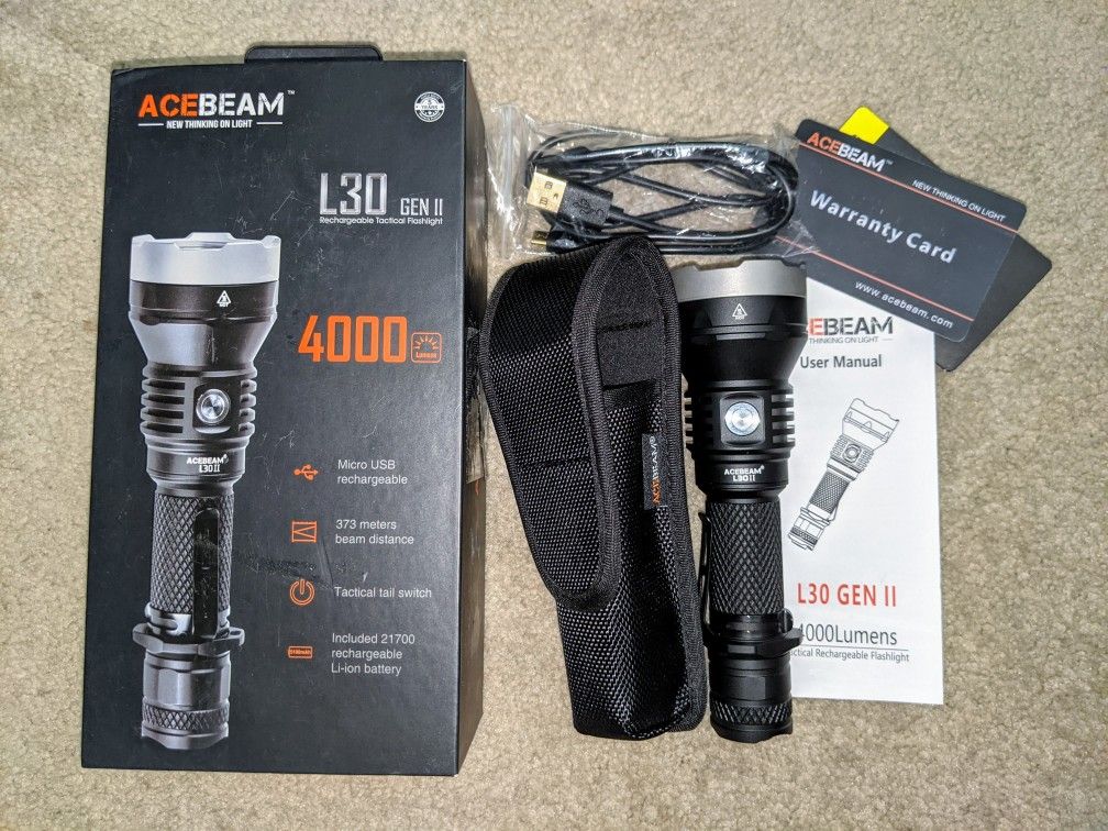 Acebeam L30 Gen II 4000 Lumens LED Flashlight
