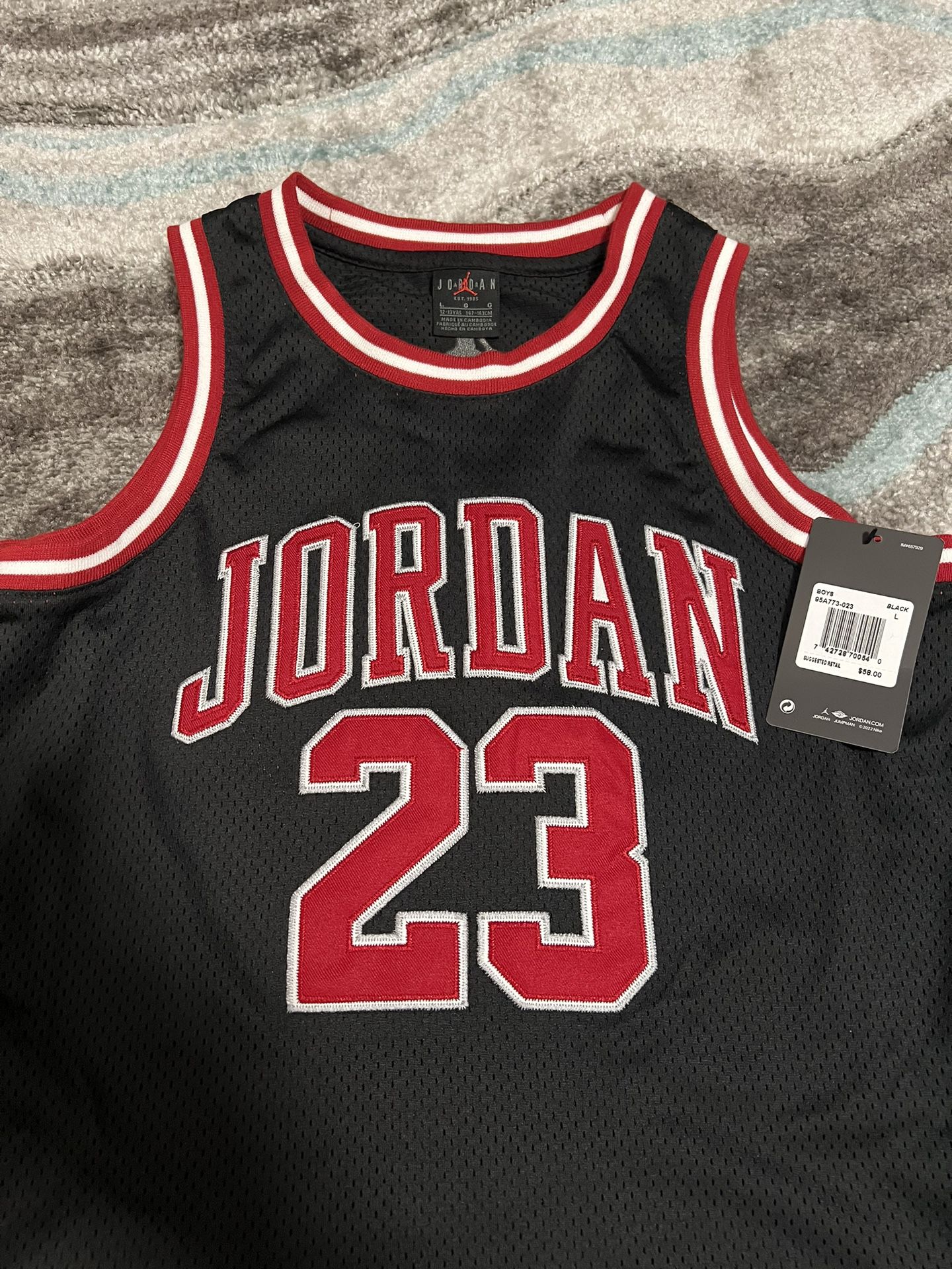 Kids Jordan 23 Jersey Sleeveless Top - Black - 95A773-023