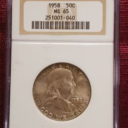 (2) Franklin Halves MS 65 & MS 66