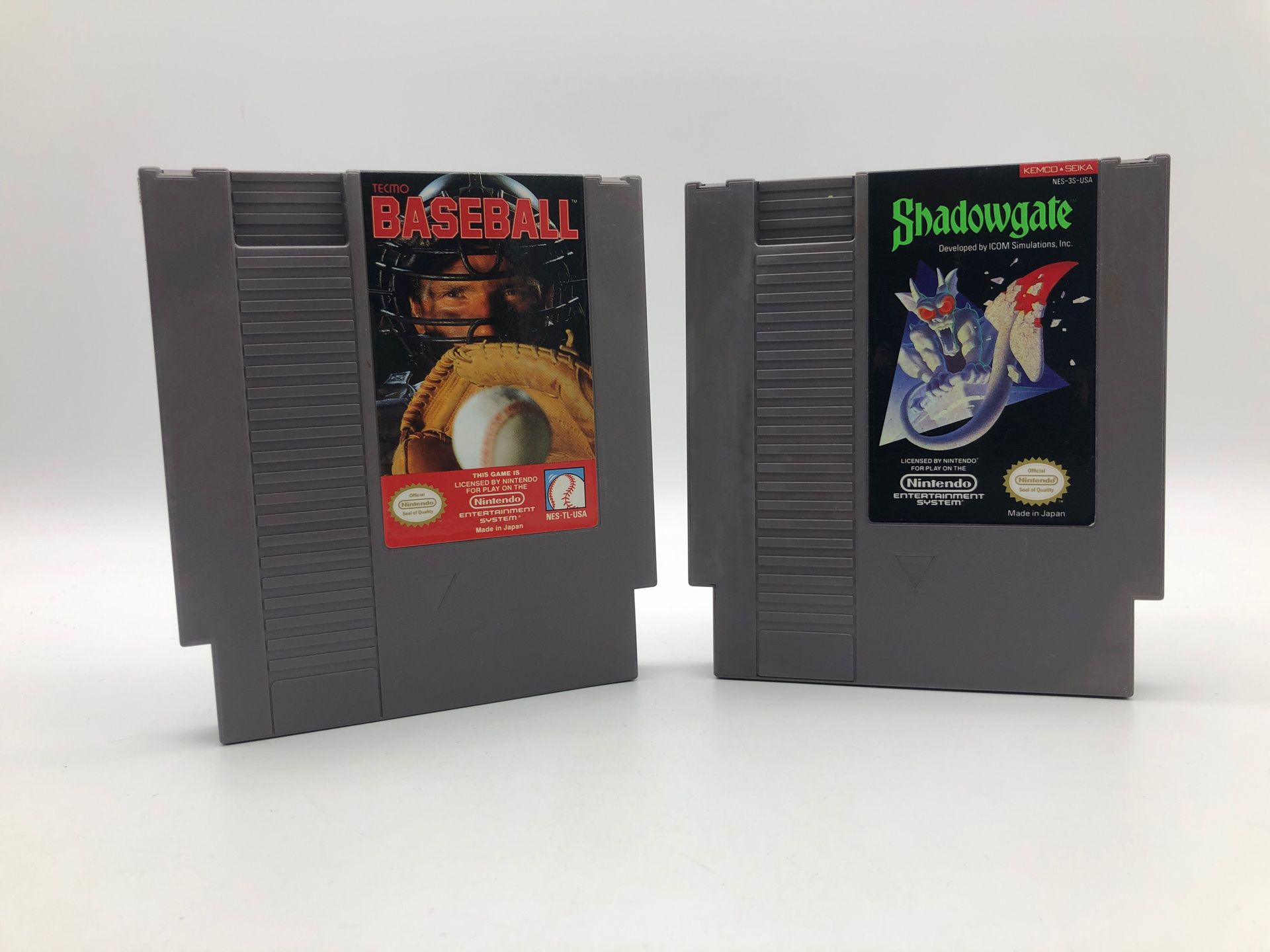 Nintendo NES | 2 Games Tecmo baseball and Shadow Gate