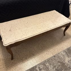 Marble Antique Coffee Table—Mesa De Marble Antigua