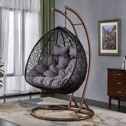 Double Seater Hanging Basket Nest Comes In 3 Colors White & Blue Black & Grey And Black & Red Brand New Firm Price $490