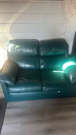 Green loveseat