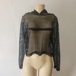 Mesh Hoodie Top