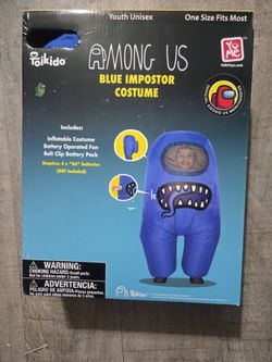 Among us blue imposter halloween inflatable costume