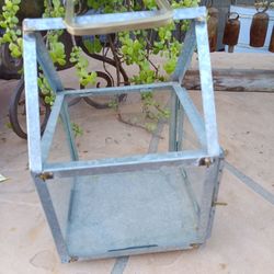 $15 Terrarium, Glass Metal Hearth and Hand. Add Candles, Plants, 
11" Tall 