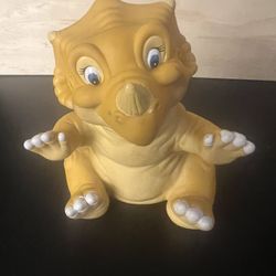 Pizza Hut The Land Before Time Cera Yellow Dinosaur Hand Puppet 1988 Vintage