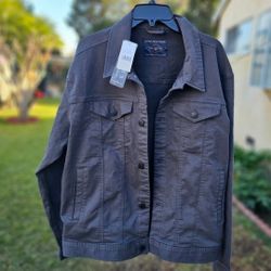 Men's Denim Jacket Trucker Jachs Flex Large 