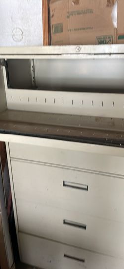 Five drawer metal filing cabinet