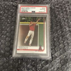 Mike Trout Chrome Topps Gem Mint Condition 10 Card