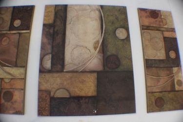 3 Piece Set Geometric Wall Art.