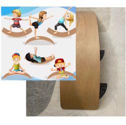 Natural Wood Balance Board for Kids