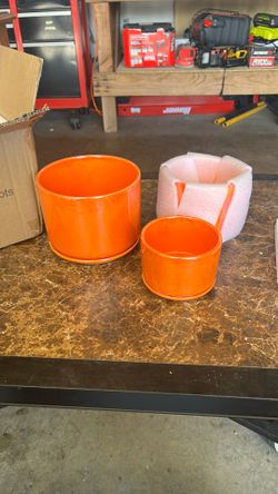 Set Of 3 Ceramic Pots