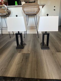 2 side table bedroom lamps