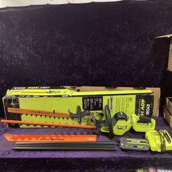 🧰🛠RYOBI 40V HP Brushless WHISPER Series 26” Hedge Trimmer w/2.0Ah Battery & Charger-NEW!-$200!🧰🛠