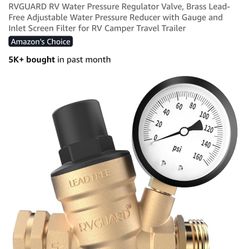 Rv Water Pressure Regulator Valve New 