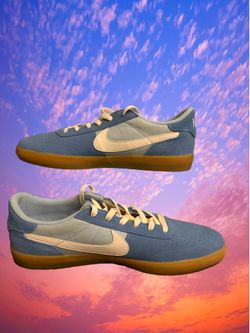 Nike SB Heritage Vulc sneakers in the 'Coast Psychic Blue' colorway.