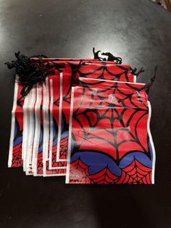 24pcs Spiderman party bags Kids birthday loot bags Spiderman party Gift bag supplies 6” x 7” Fe11)