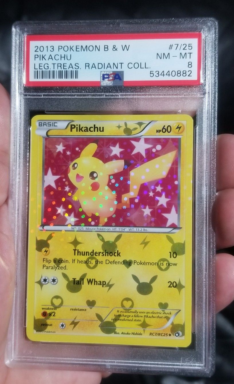 FOR SALE / NFT POKEMON PSA 8 - 2013 PIKACHU LEGENDARY TREASURES RADIANT COLLECTION #7/25