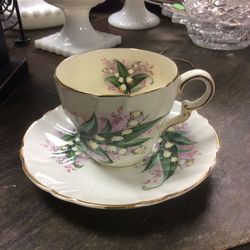 Staffordshire England Teacup With Saucer