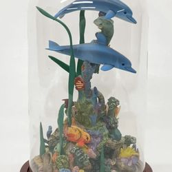 Paradise Reef Dolphins  Michael Hollenbeck Danbury Mint Cloche