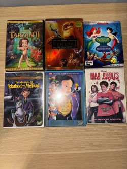 Set of 6 Disney DVD and Blu-ray Movies