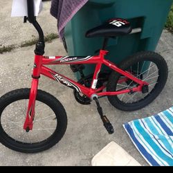 RED BOYS ROCK IT BIKE LIKE NEW 16 inch 