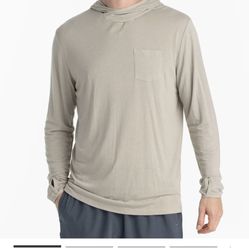Free Fly Mens Size M Bamboo Lightweight Athletic Hoodie Shirt