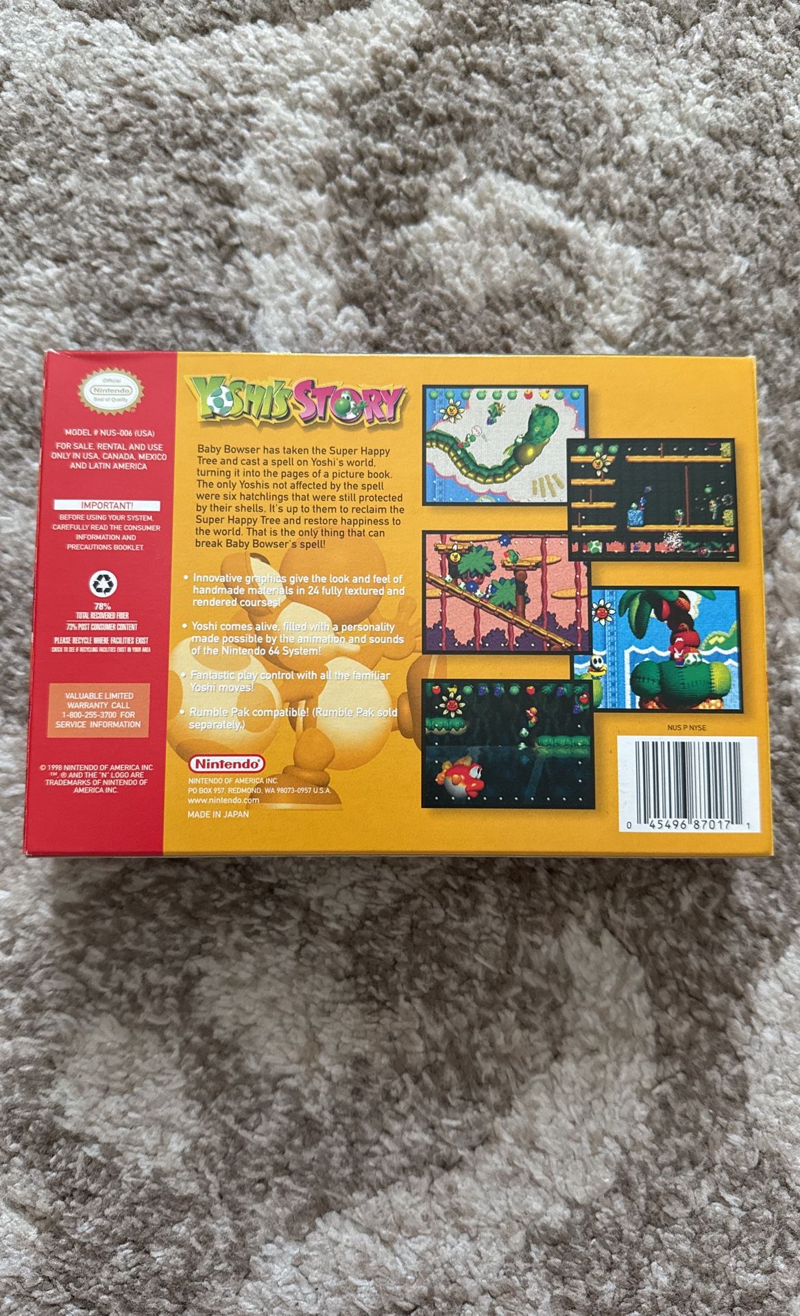 Yoshi's Story For Nintendo 64 - Main Image