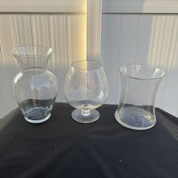 Clear Glass Vases 
