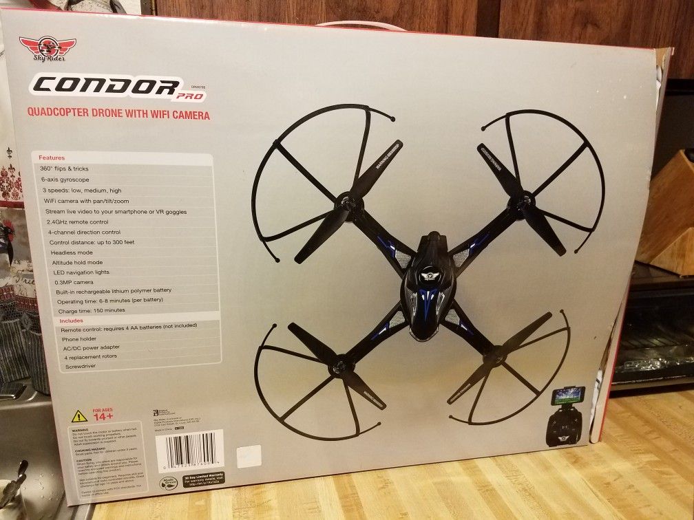CONDOR pro quadcopter drone with wifi camera