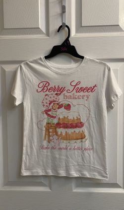 Brand New Girls Strawberry Shortcake Tee Size 7-8 Kids 