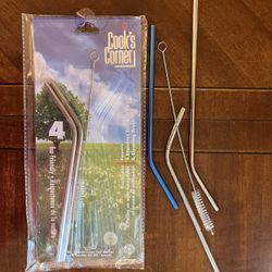 Metal Reusable Straws With Cleaning Brush