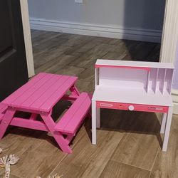 American Girl Doll Desk And Picnic Table