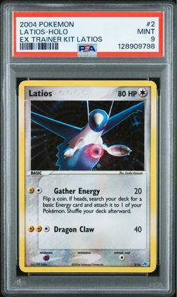 2004 POKEMON EX TRAINER KIT LATIOS #2 LATIOS-HOLO PSA 9