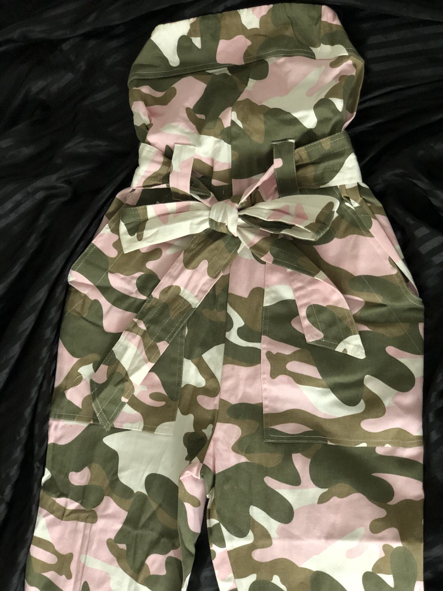 FashionNova camo jumpsuit