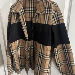Burberry Vintage Check Colorblock Zip-up Jacket