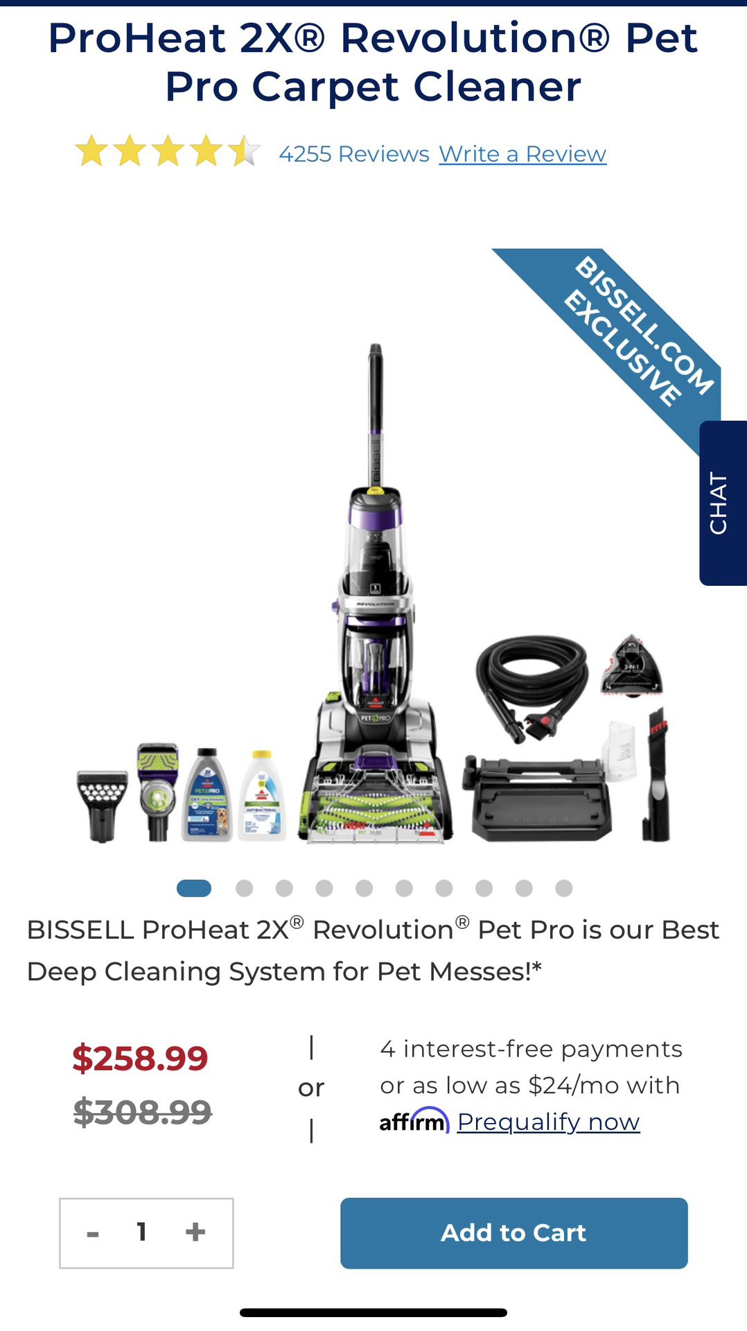 Bissell ProHeat 2X Pet Pro Carpet Cleaner