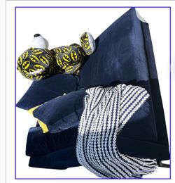 Navy Velvet Chaise lounge