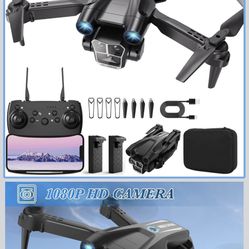 Drone with Camera 1080P HD, Mini Drone for Beginners Kids Adults, RC Quadcopter with 2 Batteries, Carrying Case, Stable Hover, Trajectory Flight, Grav