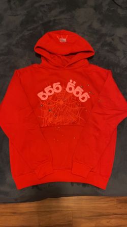 Red 555 Sp5der hoodie