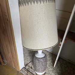 Vintage Lamp With Original Lamp Shade 