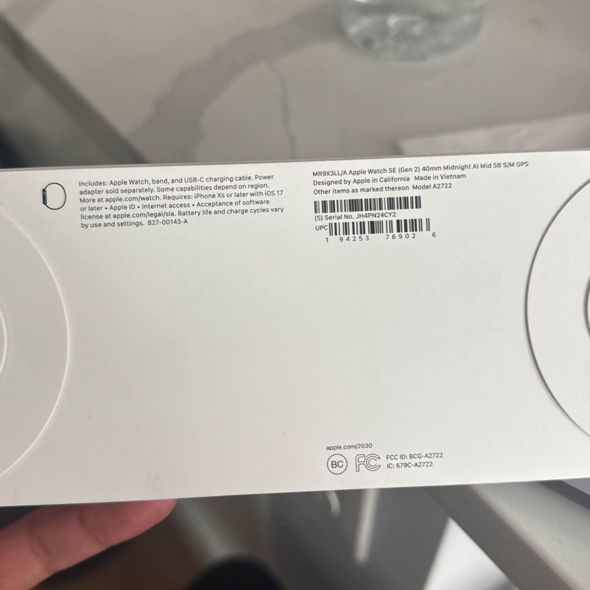 Apple Watch SE Gen2 40mm Midnight Color