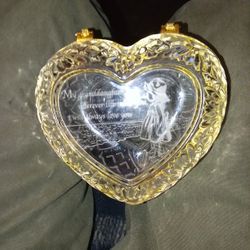 Crystal Hart With Gold Plating