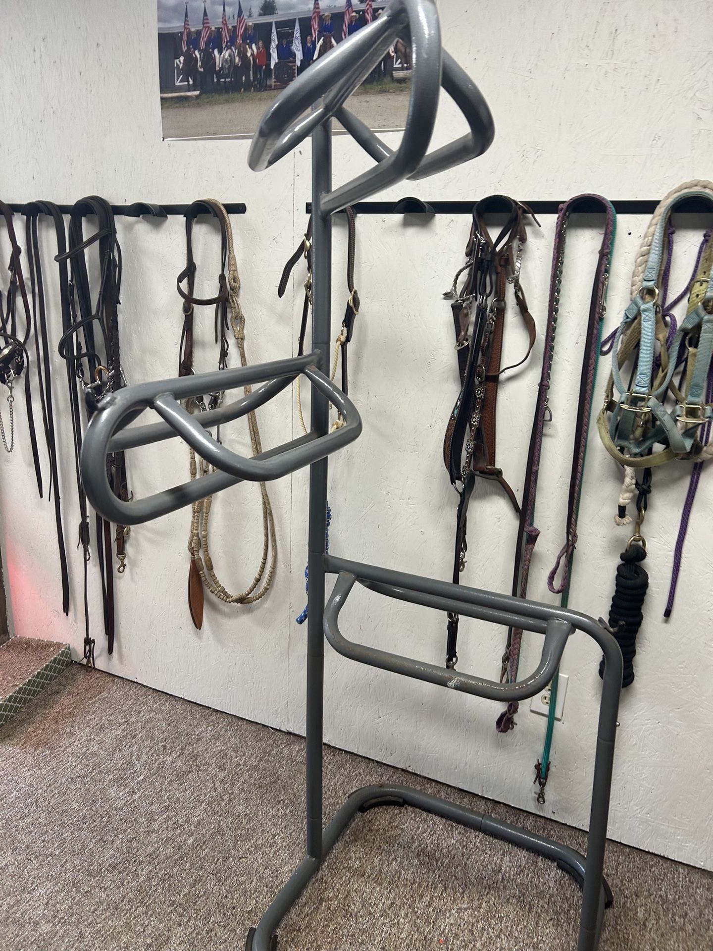 Stand Alone 3 Tier Saddle Rack