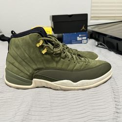 Jordan 12 Olive Canvas 