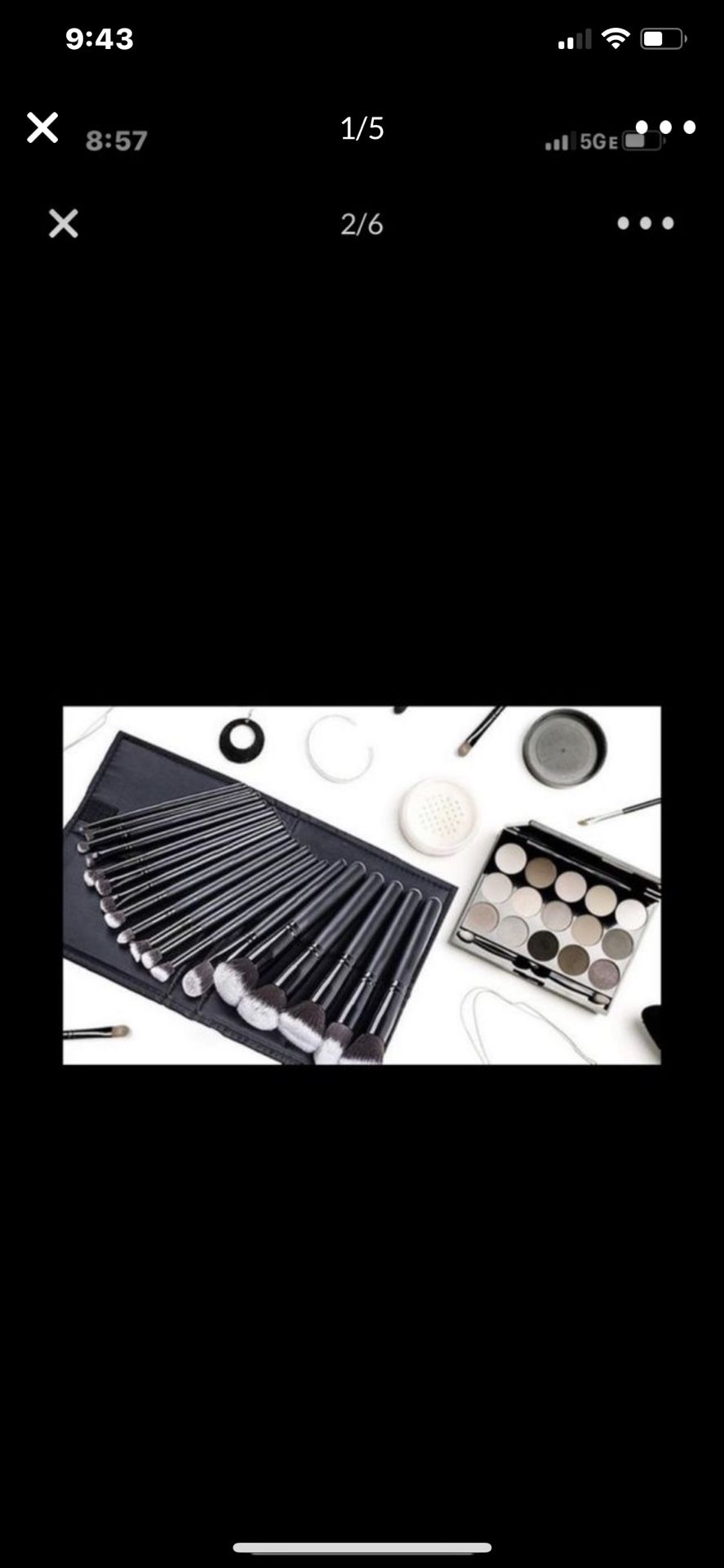 Makeup brushes with case