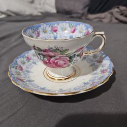 Vintage Rosina Bone China Cup and Saucer
